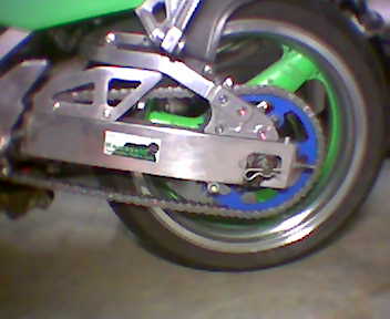 RK 530 race chain, and laser cut sprockets.