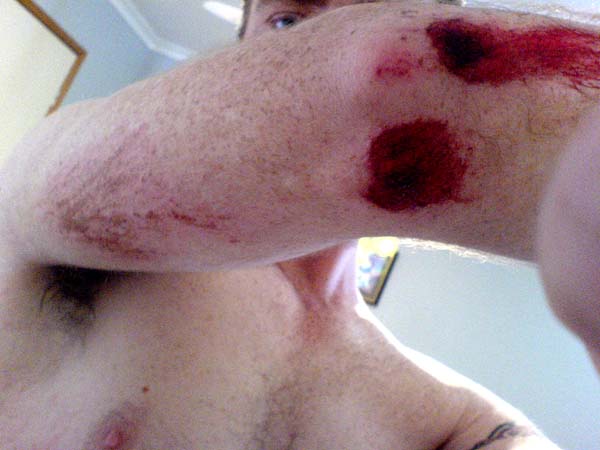 sidewind over the tabletop and a sideways landing - at the BMX track
