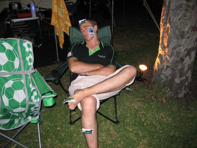 Never fall asleep at the campground.