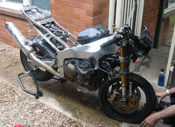 636 after stripping most of the damaged + road gear off