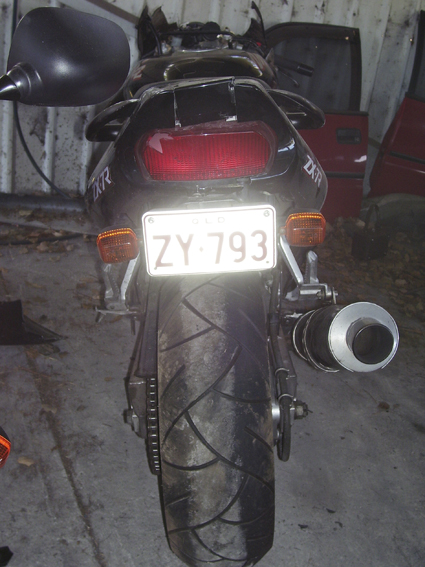 rear view. Looks worse than it is. The bit in the middle slotted back in fine and all looks straight.