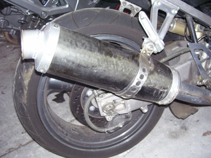 Mattyv's muffler didn't survive.... KSRC group rides just won't be the same!