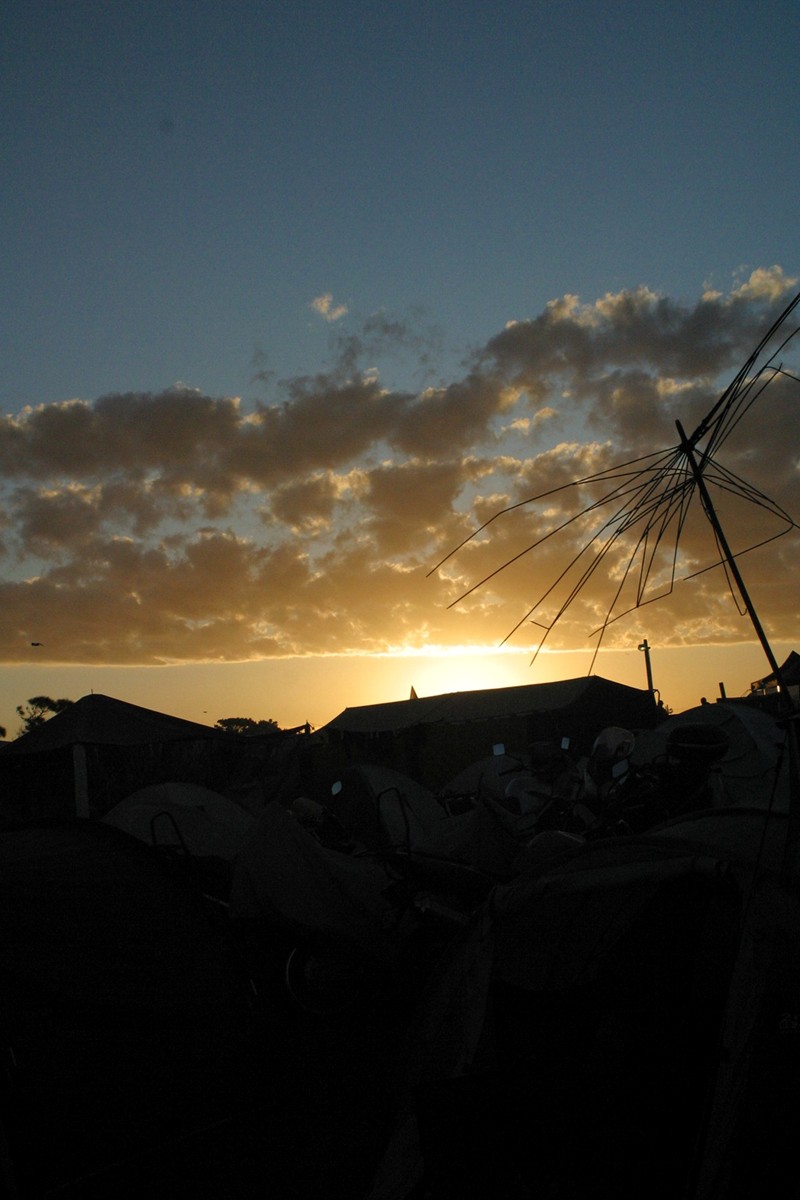 Campsite sunset