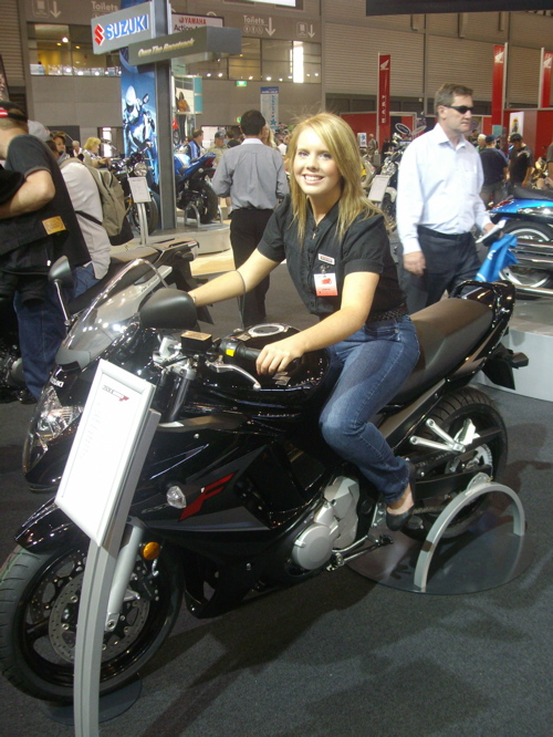 gf on the gsx650f she also likes, looks quite striking in black