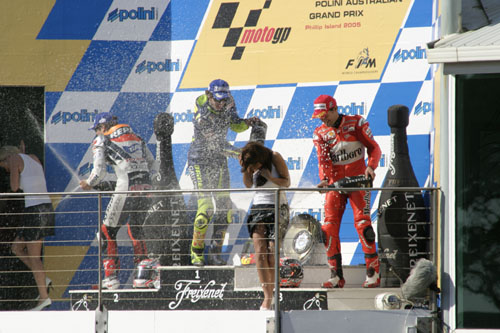 The winners want to help her dry off