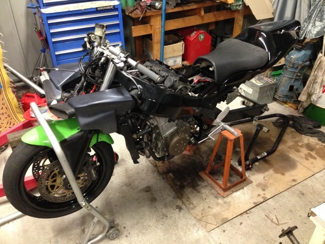 Front end and swing arm on.