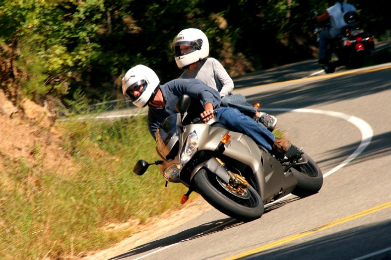 My son and I breaking in my ZX-10R