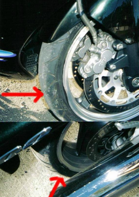 ZZR1100 broken from roadworks....